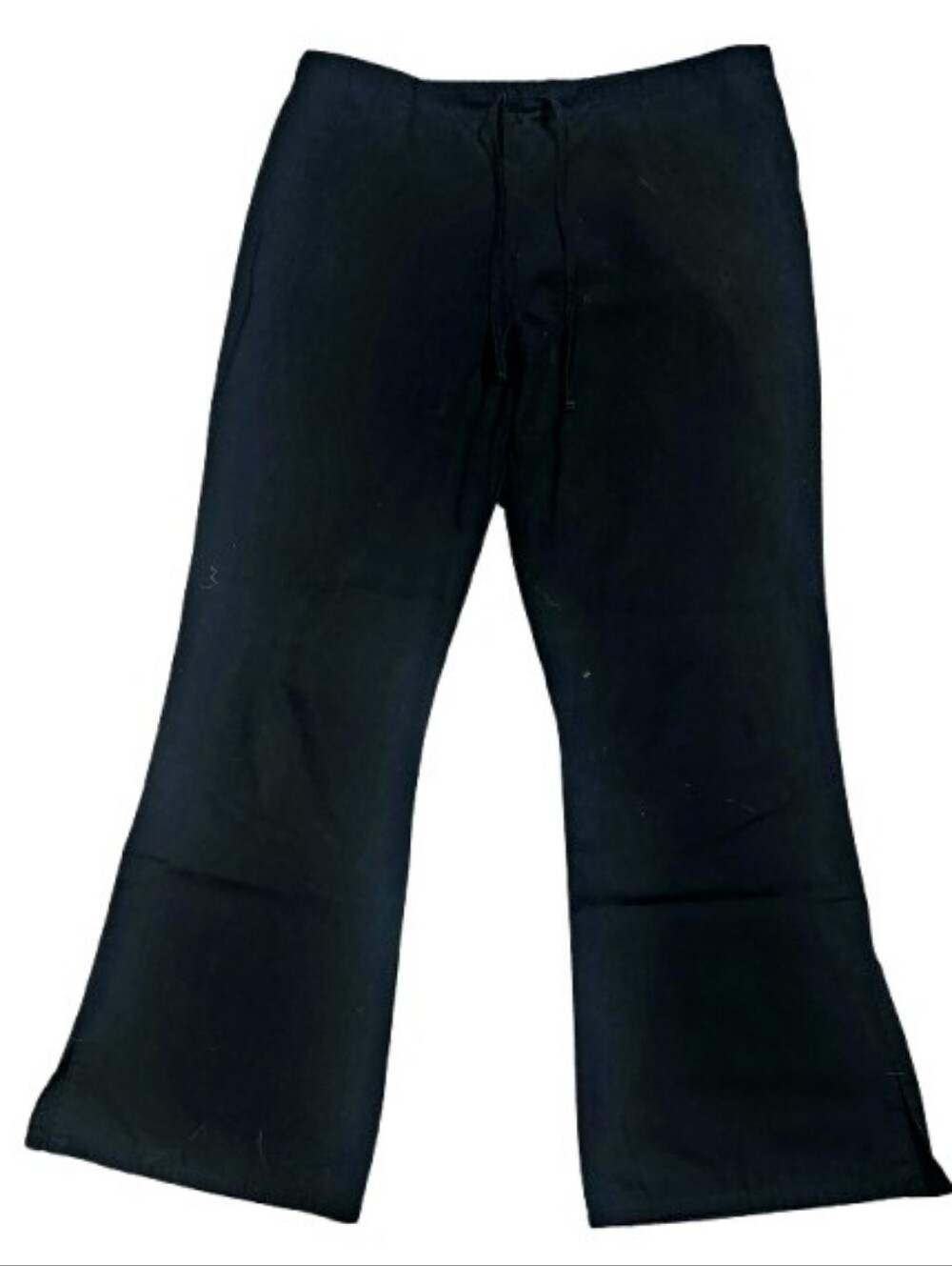 Cherokee Workwear Drawstring Black Scrub Flare Pants Size M